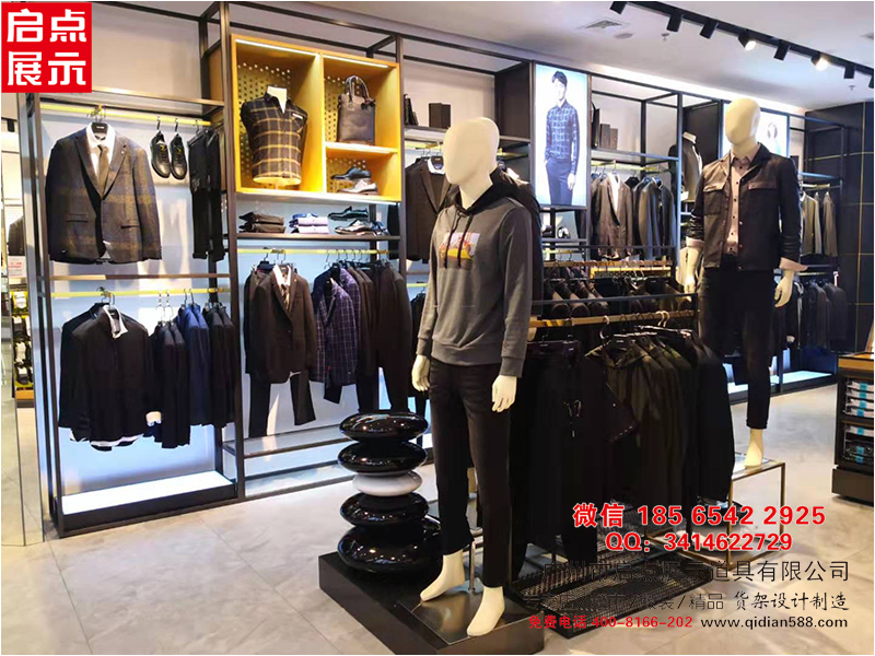 休閑與正裝結(jié)合的新款商務(wù)男裝貨架輕商務(wù)利郎貨架萊克斯頓男裝貨架