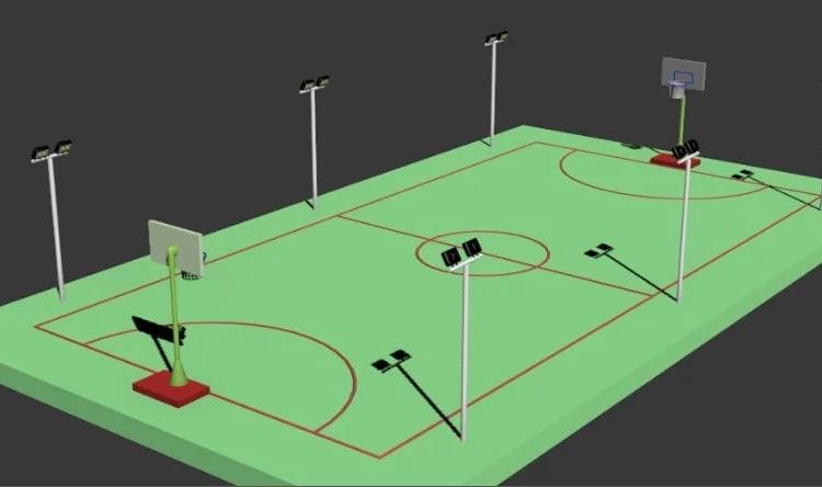 戶外燈桿  農(nóng)村球場燈桿  爬梯球場燈桿  LED燈球場燈桿