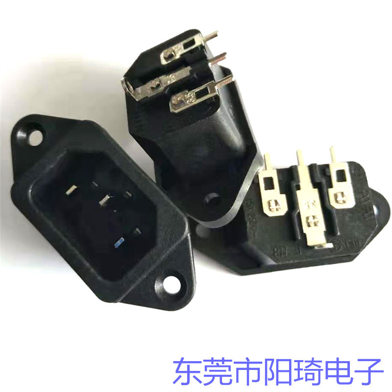 鄭州銷售插PCB板品字型C14插座丨品字公座*惠丨ST-A01系列AC插座