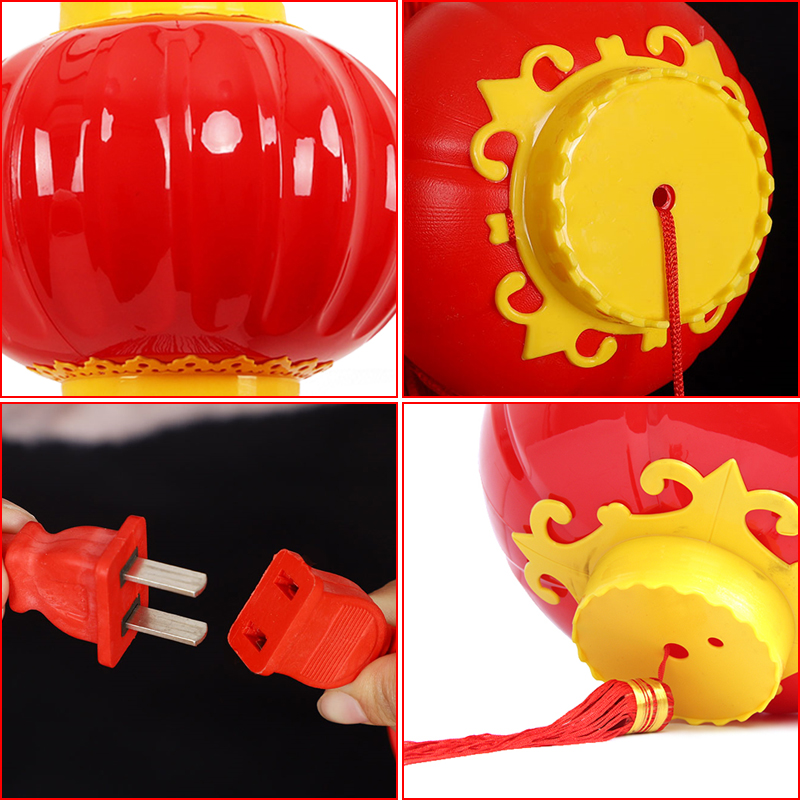 亞克力LED燈籠 戶外防水塑料大紅連串燈籠春節(jié)節(jié)日裝飾燈籠串 亞克力燈籠