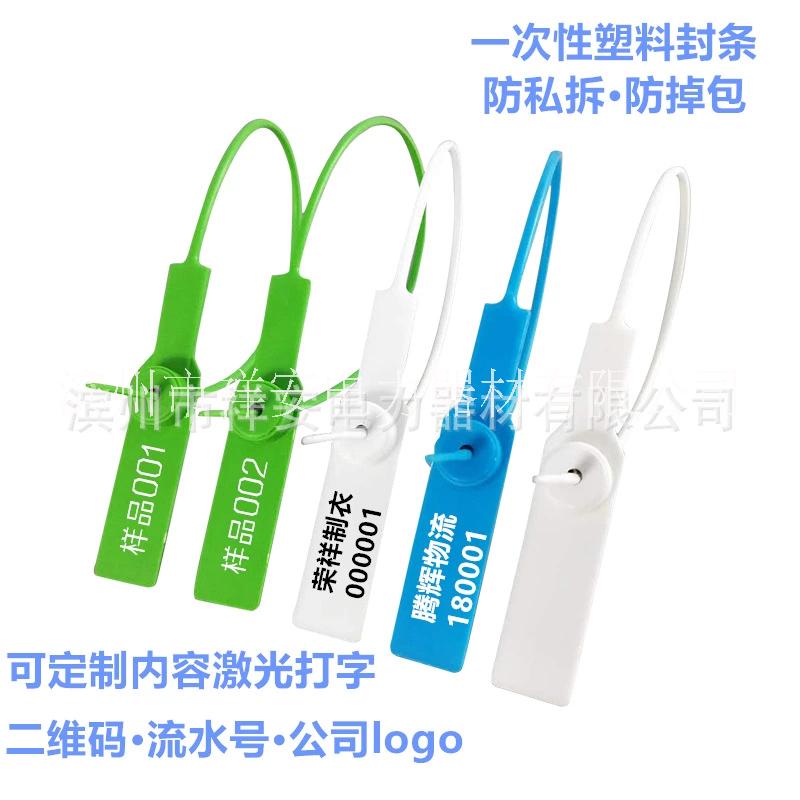 一次性防調(diào)包塑料封條鉛封物流標(biāo)牌扎帶集裝箱防盜封簽捆綁帶
