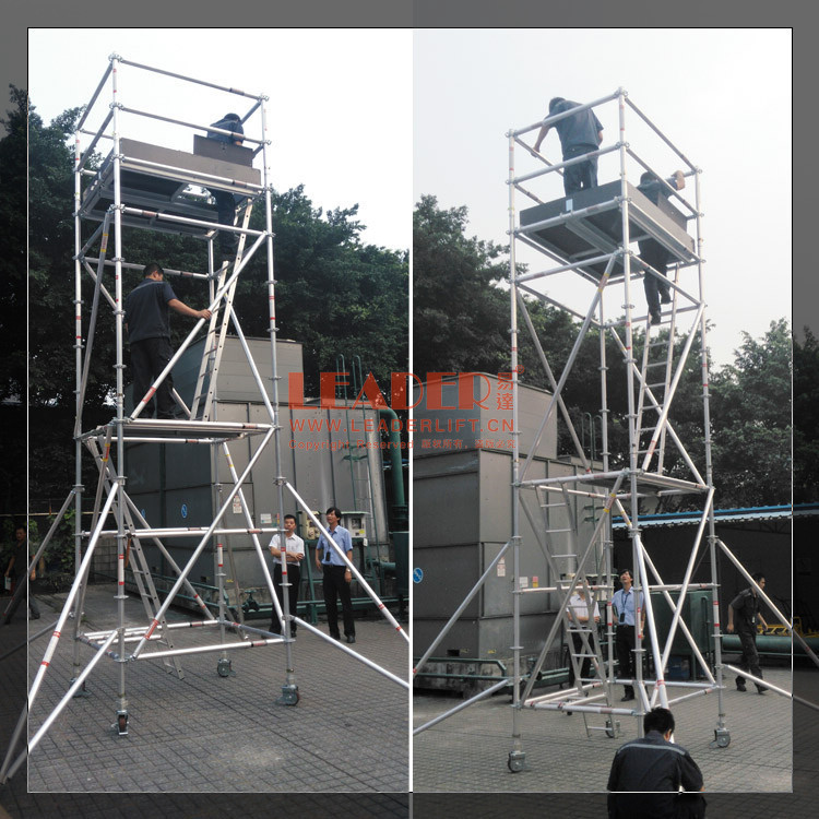 鋁合金腳手架批發(fā) 鋁合金活動腳手架 單管式設計 可輕易的應用于任何復雜的施工場地