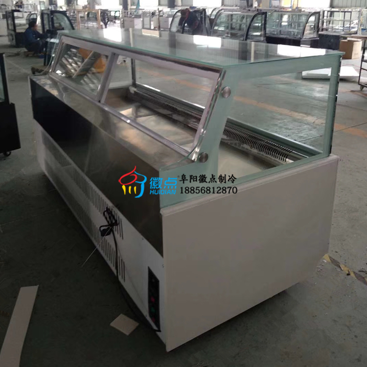 供應(yīng)太和熟食柜鹵肉店保鮮柜鴨脖鴨架柜鮮切水果撈保鮮柜