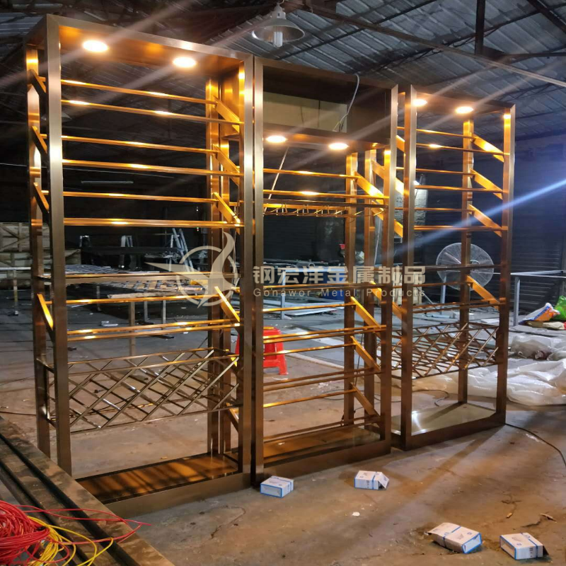 現(xiàn)代簡約餐廳不銹鋼恒溫酒柜 金屬304不銹鋼酒柜紅酒柜定制