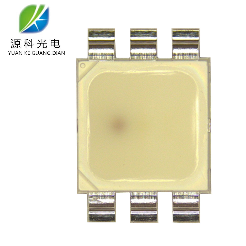 LED燈珠廠家 5074RGB燈珠霧狀 六腳全彩RGB5074燈珠 光宏芯片封