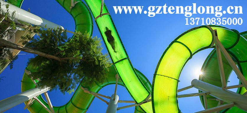 封閉螺旋滑梯玻璃滑道水上樂園設備