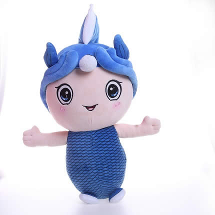 定制毛絨抱枕廠家巨牛玩具-定制美人魚抱枕