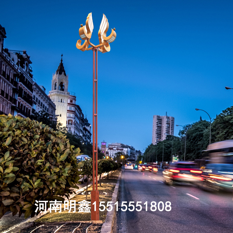 鄭州市12米叉火中華燈廠家 明鑫12米八叉九火中華燈 河南LED中華燈廠家