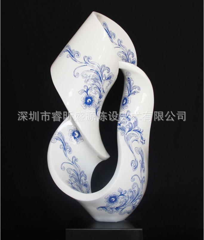 深圳酒店雕塑藝術(shù)品 樹脂雕塑 青花瓷雕塑 樹脂玻璃鋼雕塑