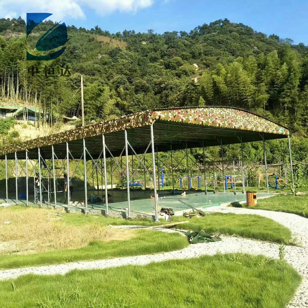 黃石定制大型倉(cāng)庫(kù)雨棚活動(dòng)推拉雨棚（篷）定制移動(dòng)式雨棚（篷）廠家直銷(xiāo)