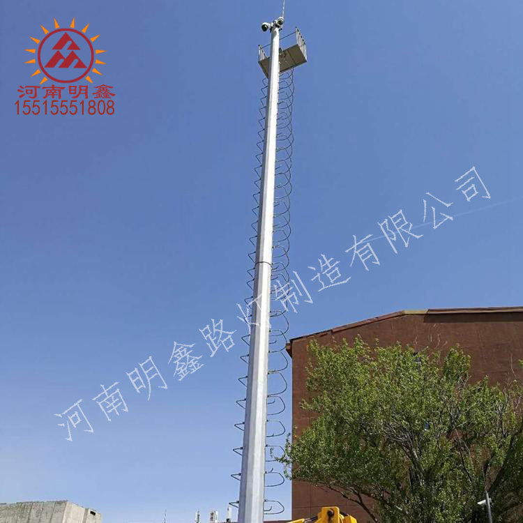 河南省南陽市洛陽市安陽市鄭州市超高護欄爬梯式監(jiān)控桿廠家