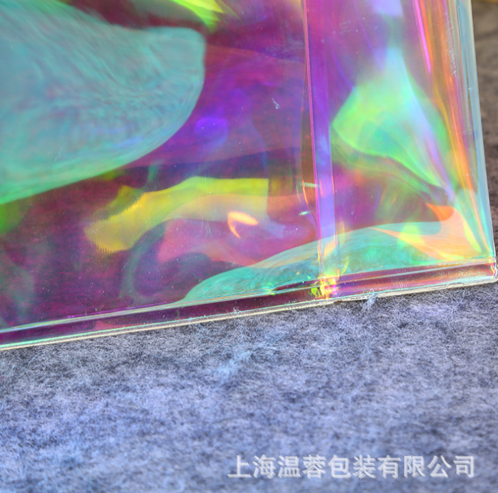 幻彩鐳射pvc手提袋  購物手提袋 可定做 時尚廣告宣手提袋 傳防水塑料手提袋  化妝品包裝袋
