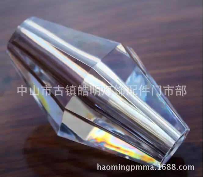 注塑亞克力燈具配件創(chuàng)意擺件禮品亞克力燈飾臺燈中柱配件57菱形柱 亞克力菱形柱