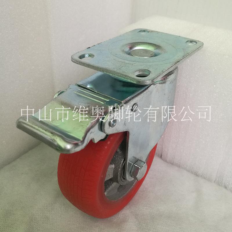 中型3寸硅膠輪 4寸萬向鋁芯硅膠輪 5寸紅色硅膠萬向腳輪 耐高溫硅膠輪