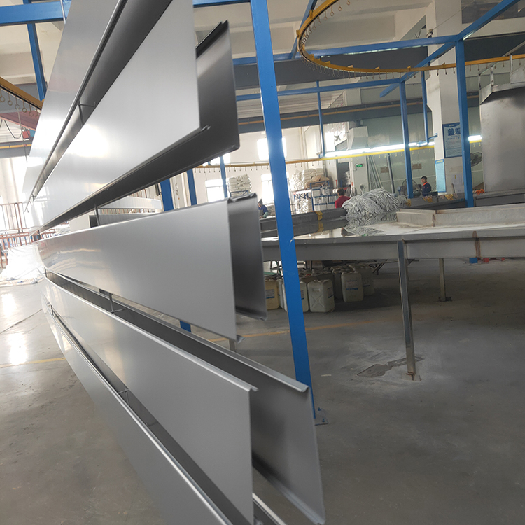 C型鋁扣板吊頂 10公分鋁條扣 灰色鋁合金條板