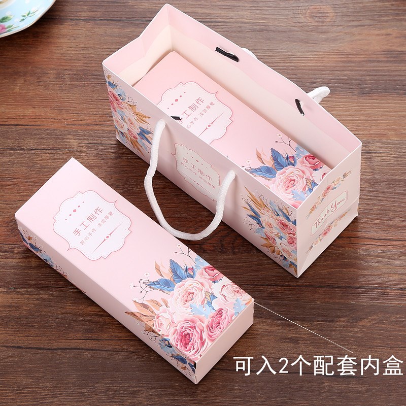 【雪花酥餅干包裝盒】牛軋?zhí)蔷G豆糕 曲奇禮品盒 烘焙包裝紙盒 手提袋