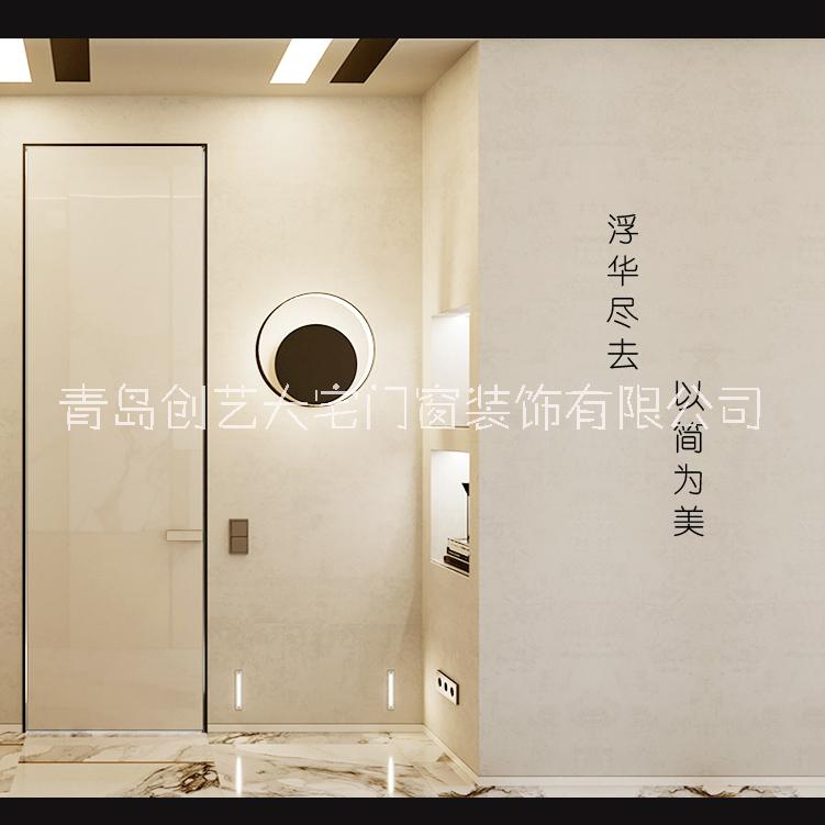 青島窄邊門 鋁合金門 窄門套 概念感 簡(jiǎn)約風(fēng)門