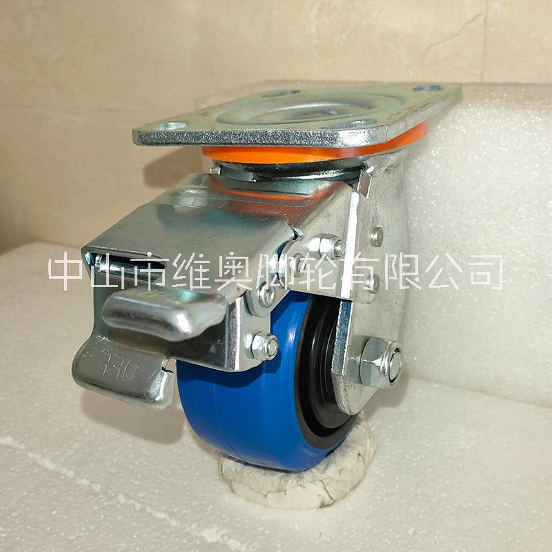 手推車輪子 6寸橡膠輪子 實芯橡膠輪 4寸5寸8寸 重型彈力橡膠靜音輪 重型藍(lán)色彈力橡膠輪