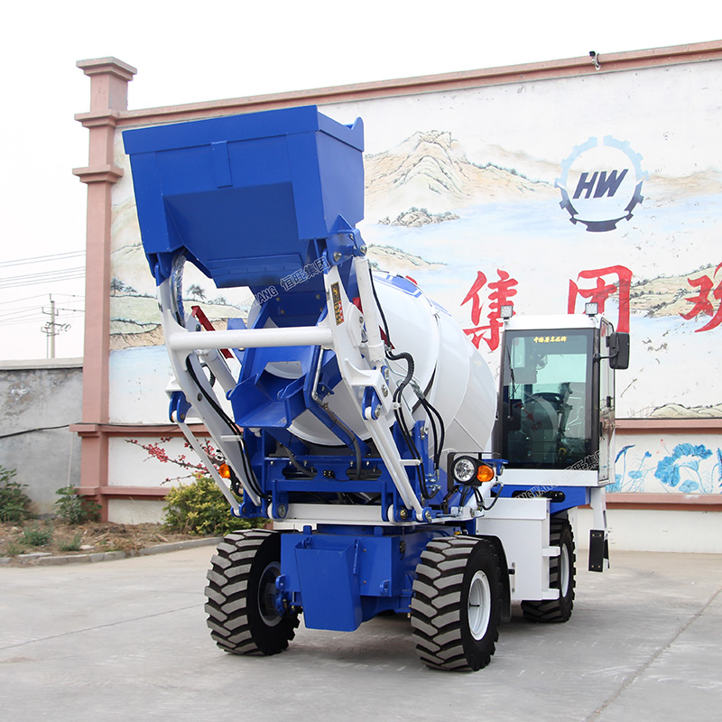 恒旺 3.2立方混凝土上料攪拌運輸車 混凝土上料攪拌車 全自動上料攪拌運輸車廠家直銷