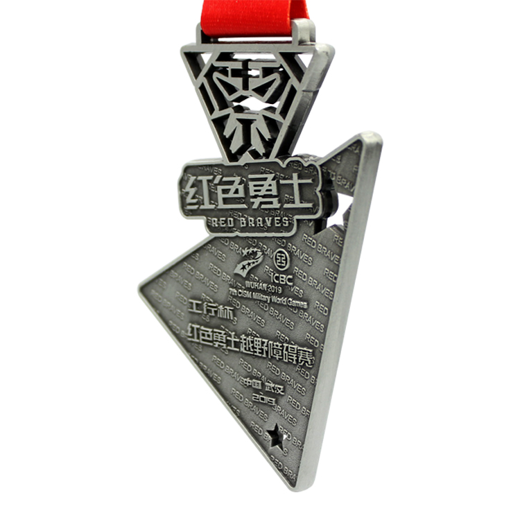 紅色勇士越野獎(jiǎng)牌運(yùn)動獎(jiǎng)牌金銀銅獎(jiǎng)牌訂制電鍍工藝不掉色