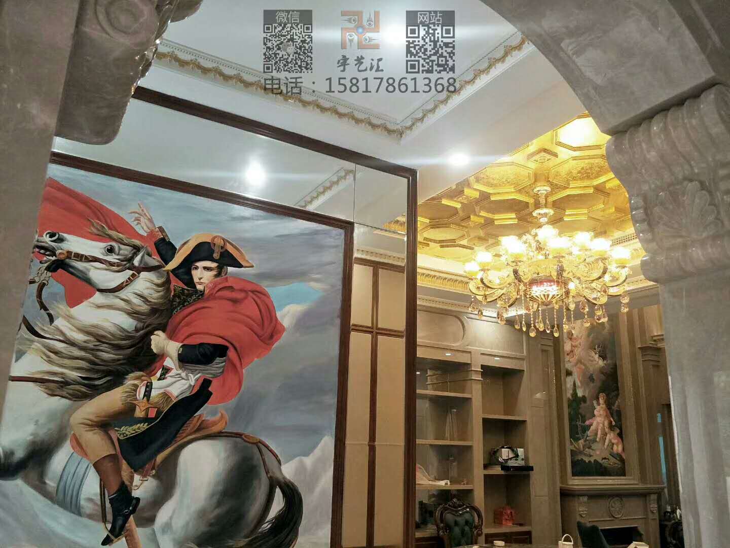 別墅天頂畫/別墅壁畫/別墅裝飾畫 廣州別墅天頂畫/壁畫/裝飾畫 廣州佛山別墅天頂畫/壁畫/彩繪