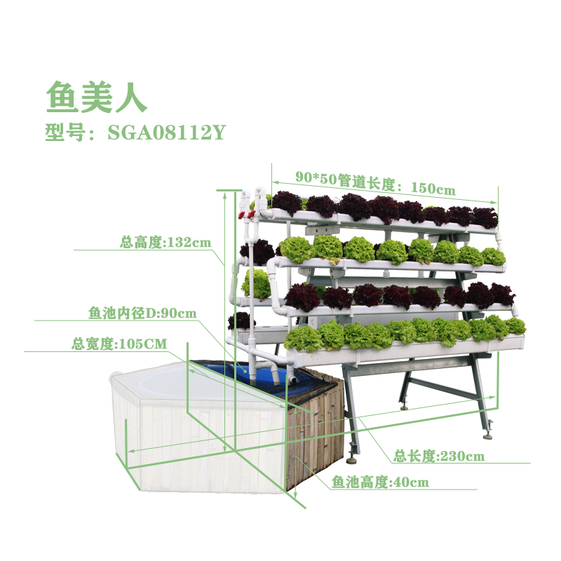 幸運買家戶外陽臺蔬菜種植無土栽培設(shè)備魚菜共生水培種植架魚美人 植物種植架