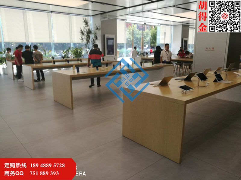 *木紋體驗臺 *榮耀手機展示柜收銀臺靠墻體驗臺配件柜