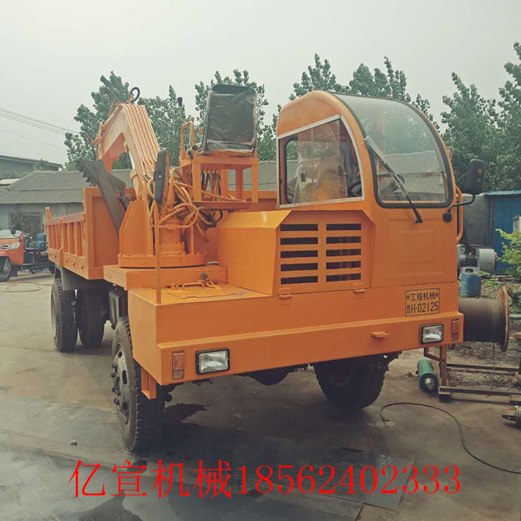 四不像自制隨車挖 多功能農(nóng)用隨車挖 建筑工地礦山挖土拉沙輪式機(jī)械