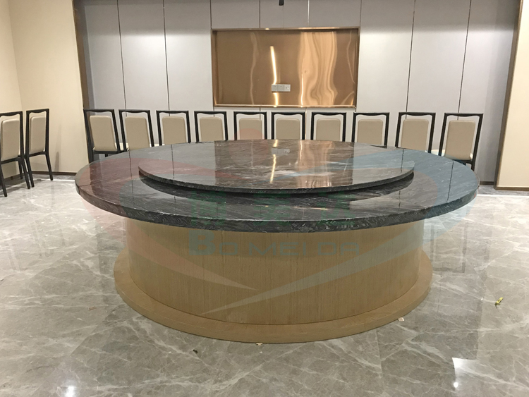 圓筒款式大理石電動餐桌