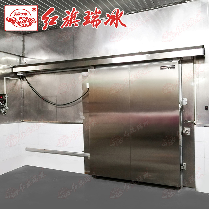 天津紅旗冷庫(kù)門(mén) 304#不銹鋼電動(dòng)冷庫(kù)門(mén)冷庫(kù)平移門(mén)定制廠家