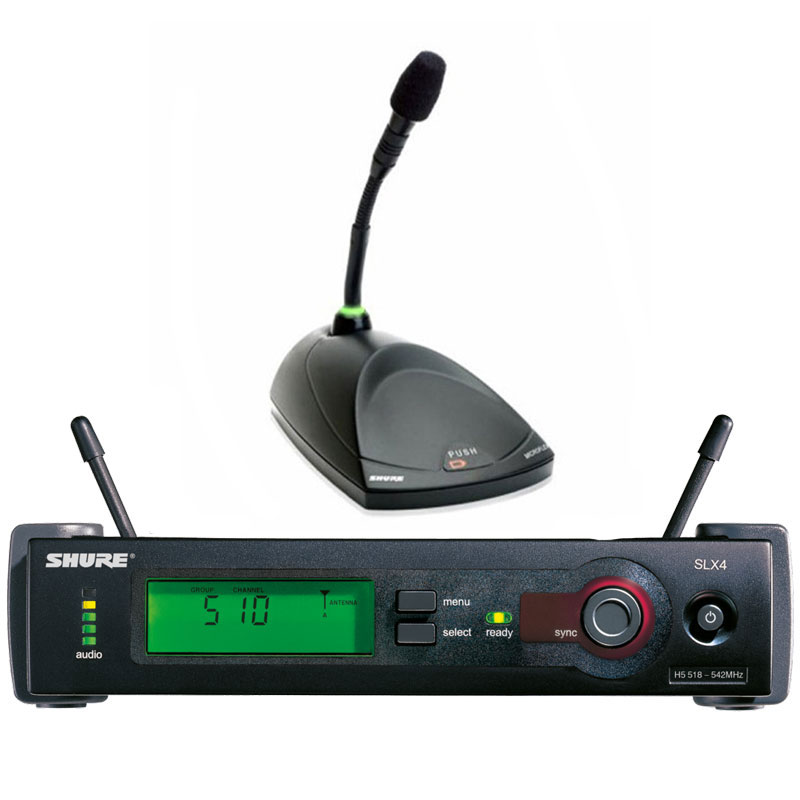 Shure SLX4/MX890/MX405 舒爾無線會議話筒 無線鵝頸會議話筒 會議無線麥克風(fēng) 無線桌面鵝頸會議話筒