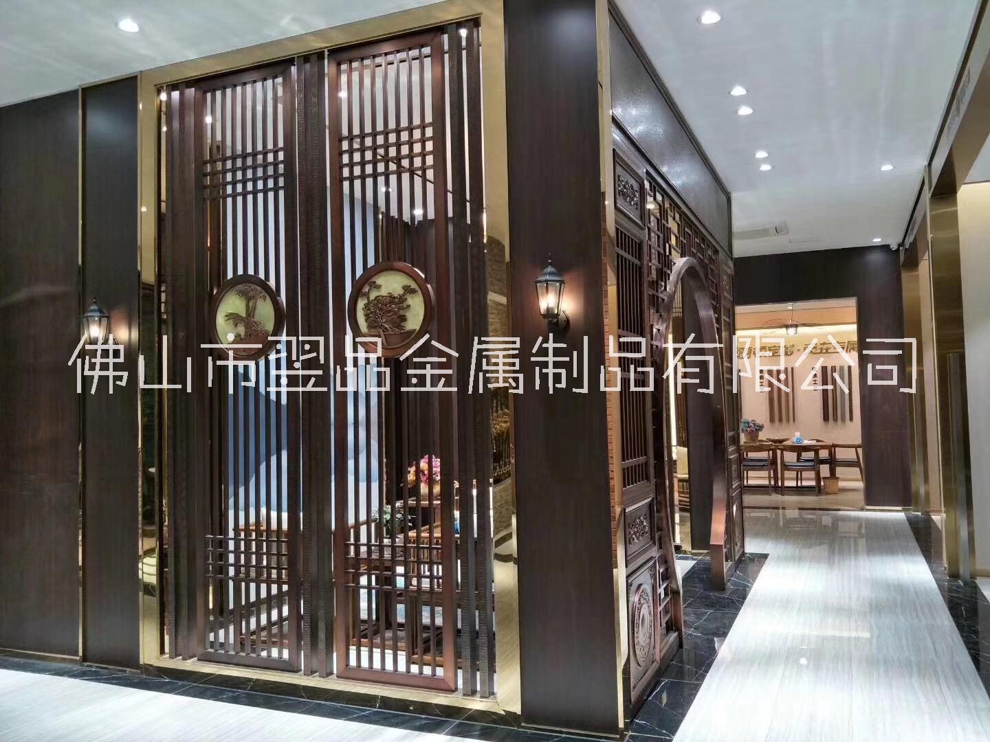 黑鈦屏風(fēng) 酒店大堂屏風(fēng)  玫瑰金