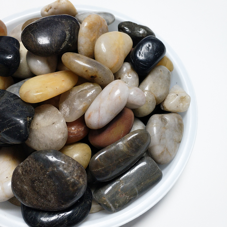 1-3-5-8cm南京拋光雨花石天然鵝卵石庭院園藝鋪路石五彩石