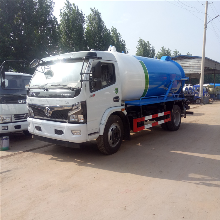 囯六藍(lán)牌真空吸污車 現(xiàn)車出售5噸高壓清洗吸污車廠家
