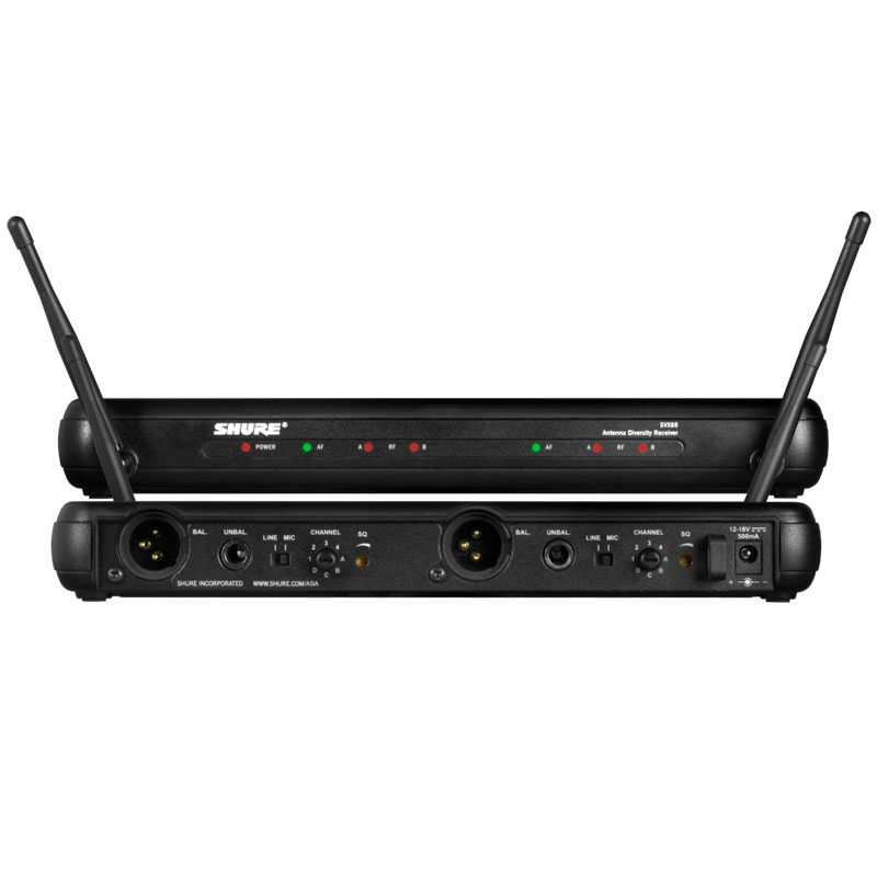 Shure SVX188/CVL 舒爾雙領(lǐng)夾無(wú)線話筒 無(wú)線領(lǐng)夾式話筒（一拖二）  隱藏式領(lǐng)夾麥克風(fēng)； 駐極體電容麥克風(fēng)；