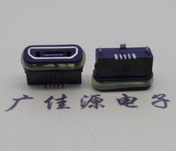 Micro立式貼片防水母座端子5pin焊點(diǎn)接頭