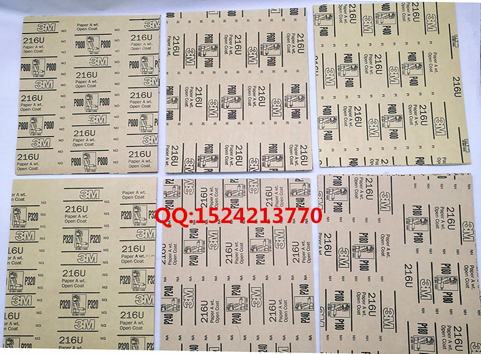 3M216U砂紙汽車打磨砂紙，底漆干磨砂紙，216U干砂紙