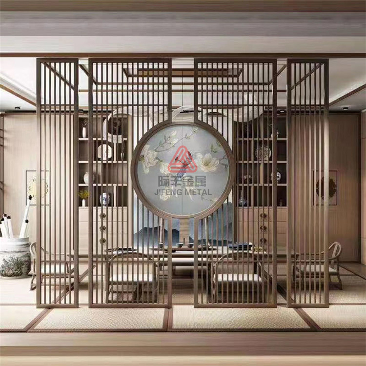 安徽不銹鋼屏風隔斷 玫瑰金不銹鋼屏風 金屬屏風鏤空花格