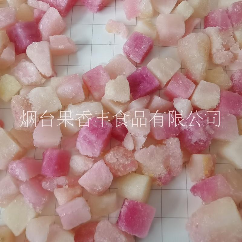 新鮮冷凍水蜜桃果肉塊丁速凍果肉粒塊加工批發(fā) 冷凍水蜜桃果肉