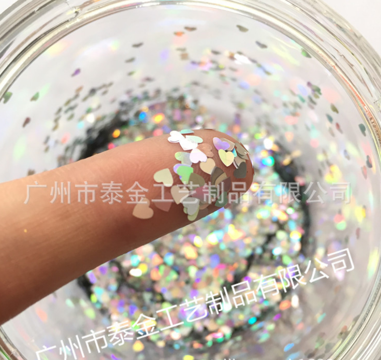 愛心美甲亮片 桃心網(wǎng)紅 閃光眼妝日式 指甲幻彩貝殼PET閃粉廠家批發(fā)