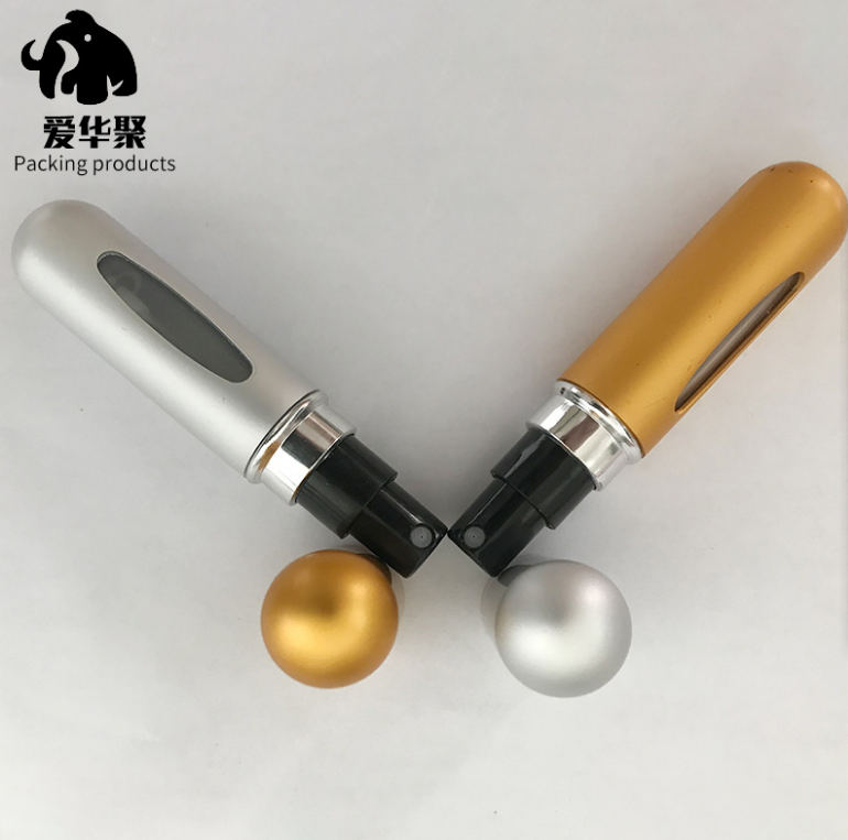 廠家直銷5ml香水樽 便捷式香水瓶 玻璃噴霧瓶 分裝散裝金屬香水管
