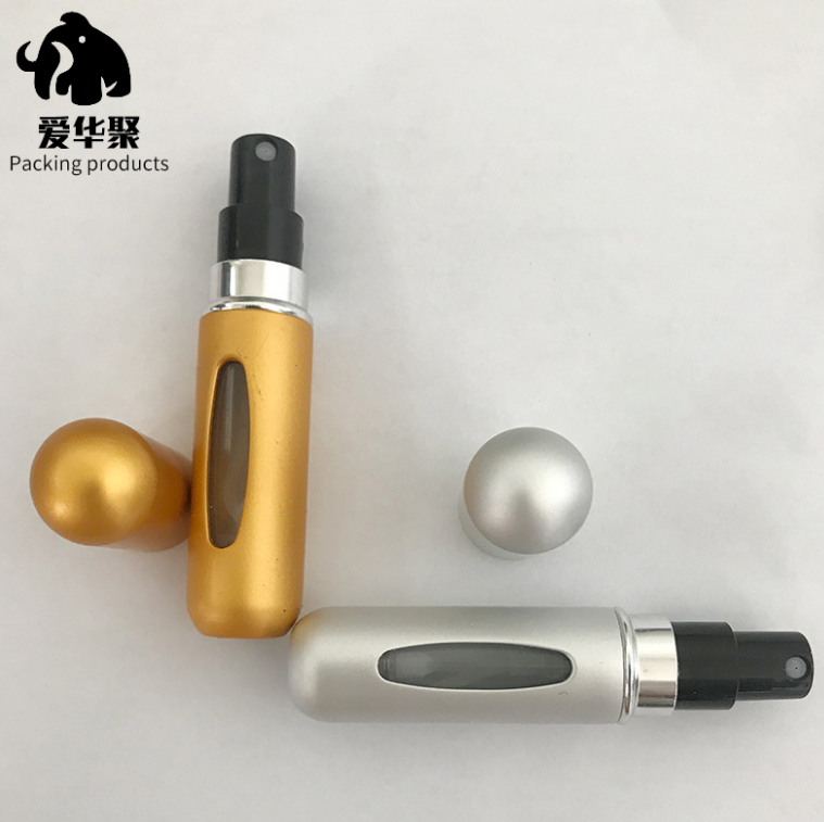 廠家直銷5ml香水樽 便捷式香水瓶 玻璃噴霧瓶 分裝散裝金屬香水管