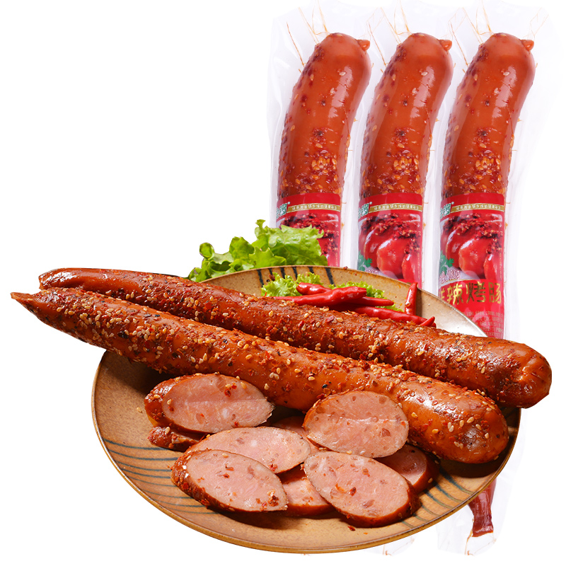 金鑼鮮辣烤腸180g*20支整箱香辣烤腸火腿切片 餐飲冷盤熟食