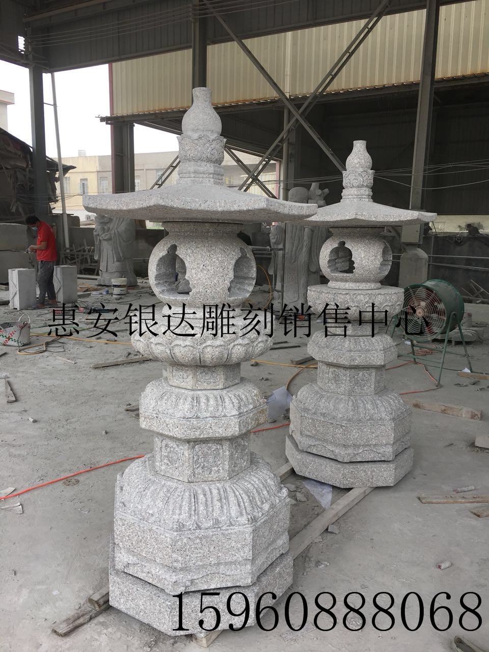 石雕燈籠 景觀燈籠 園林景觀擺件廠家直銷(xiāo)各個(gè)花崗巖特色燈籠