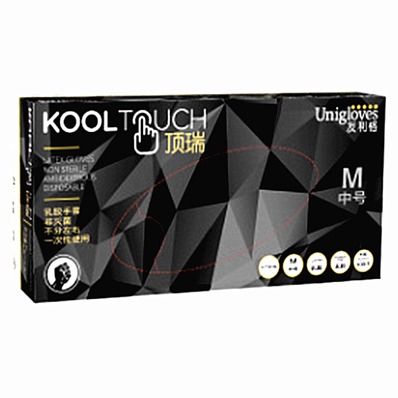 友利格一次性無(wú)粉乳膠麻面手套 頂瑞KT006