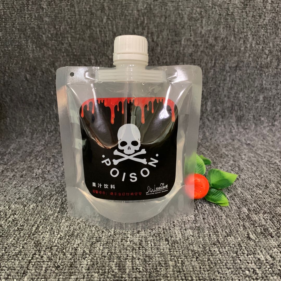 方形果汁飲料透明吸嘴袋 牛奶豆?jié){吸嘴袋 大口徑果凍果醬泥吸嘴自立袋