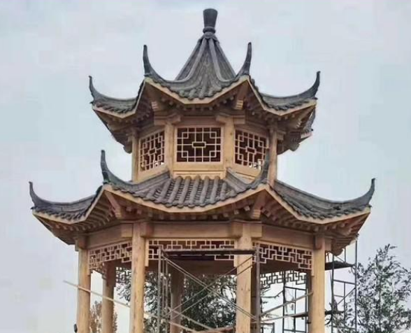 山東防腐木亭子 廠家直銷 山東六角防腐木涼亭 量大優(yōu)惠