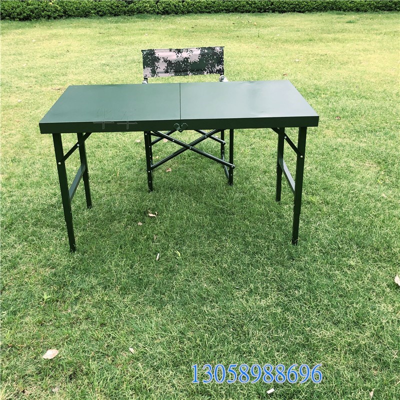 工廠*戶外全折疊鋼制作業(yè)桌 華軍1.2米指揮桌 *士兵野戰(zhàn)折疊桌