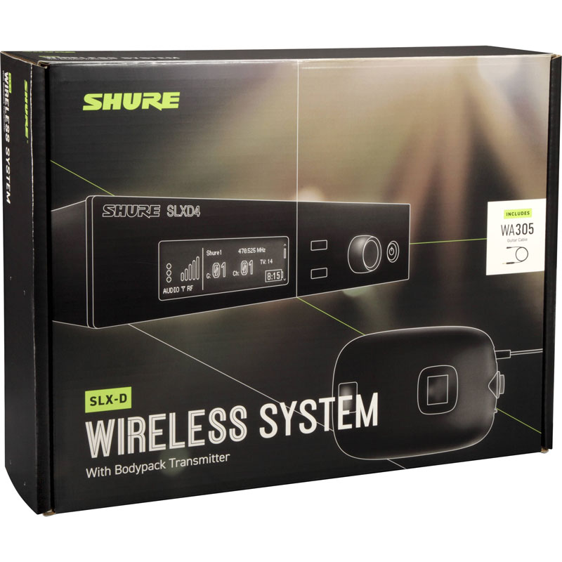 Shure SLXD14/WA305 舒爾一拖一吉他貝斯無線話筒 數(shù)字無線樂器話筒麥克風(fēng) SLXD14CN/WA305