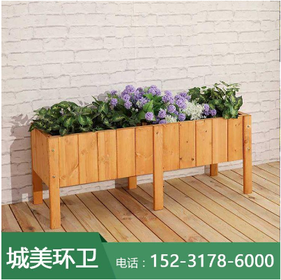 陜西防腐木花盆價(jià)格 公園防腐木花箱定做